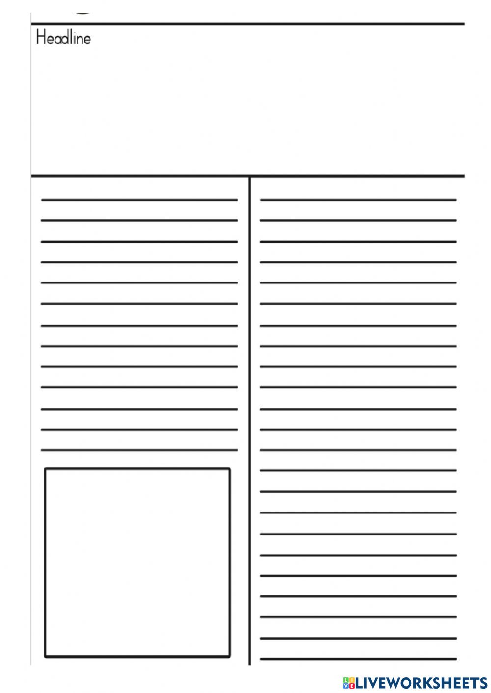 News Paper Report Writing Template worksheet With News Report Template