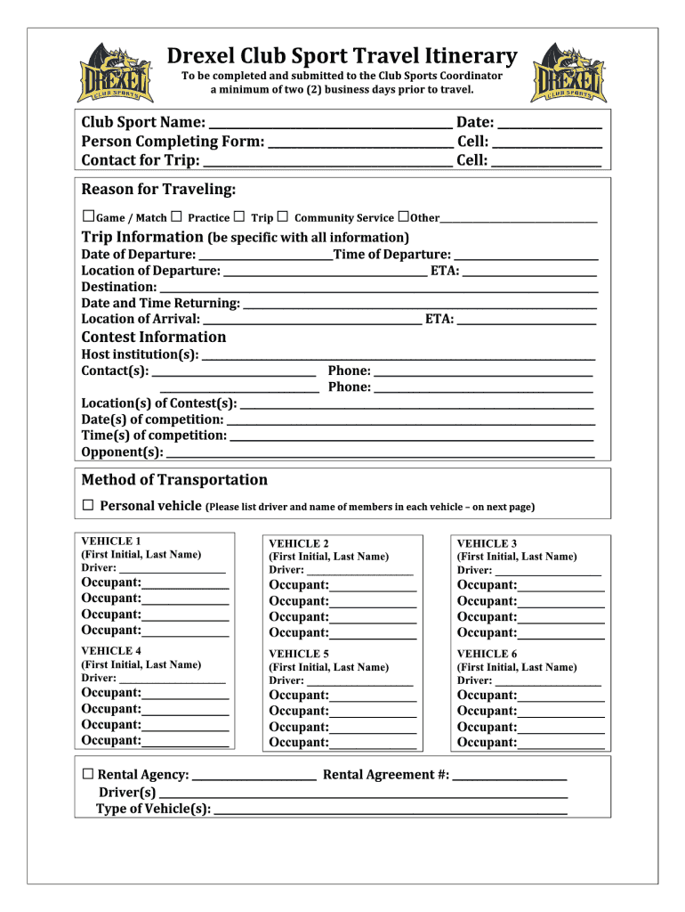 No Download Needed fillable travel itinerary: Fill out & sign  Within Blank Trip Itinerary Template