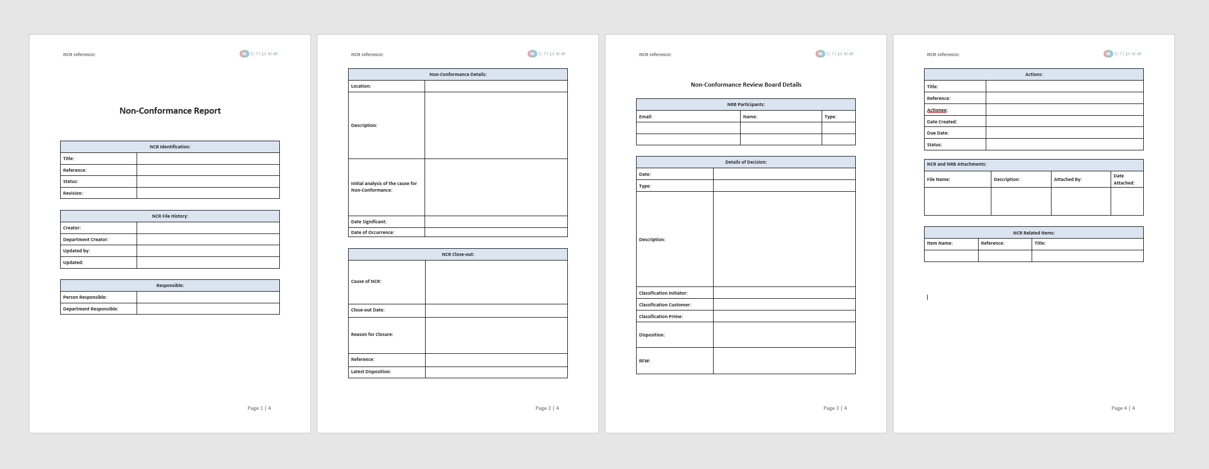 Non-Conformance Report: Everything You Need to Know - ECLIPSE Suite With Regard To Non Conformance Report Form Template