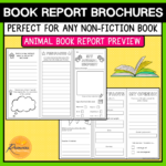 Non Fiction Book Report Brochure Templates  Resources For  Within Nonfiction Book Report Template