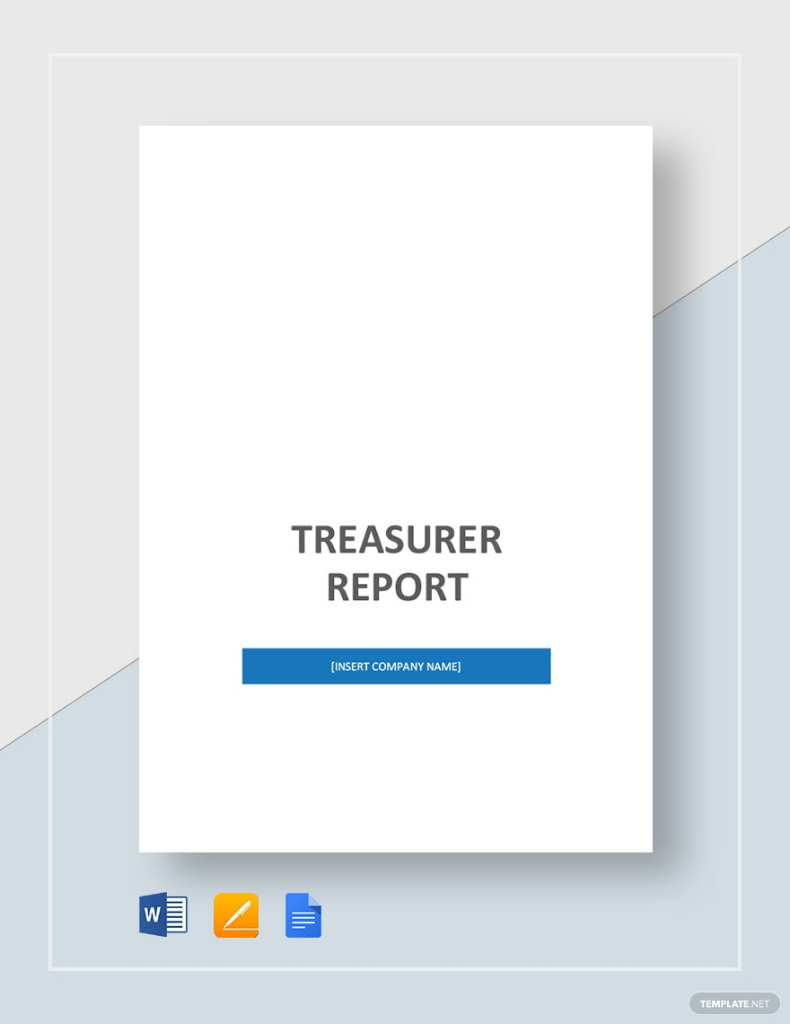 Non Profit Treasurer Report Template - Google Docs, Word, Apple  Inside Non Profit Treasurer Report Template