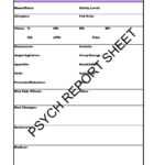 NURSING REPORT Sheet – Psych/Mental Health  Nurse Organizer – Rn/lpn/pmhnp   Simple – Nurse Planner – Printable Inside Nurse Shift Report Sheet Template