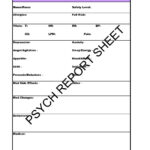 NURSING REPORT Sheet – Psych/Mental Health  Nurse Organizer – Rn/lpn/pmhnp   Simple – Nurse Planner – Printable Within Nursing Handoff Report Template