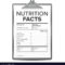 Nutrition Facts Blank Template Diet Royalty Free Vector Inside Blank Food Label Template