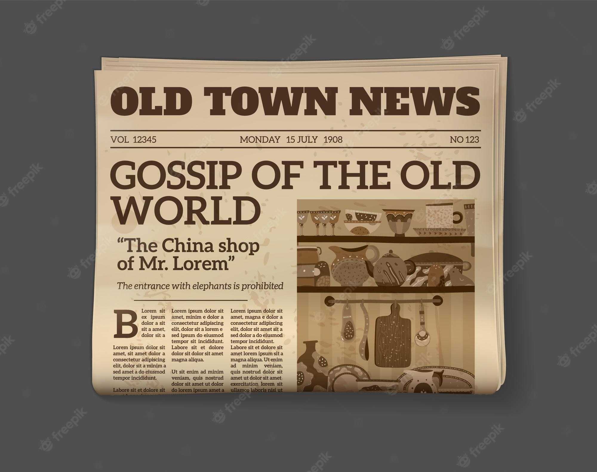 Old Newspaper Template Images  Free Vectors, Stock Photos & PSD With Old Blank Newspaper Template