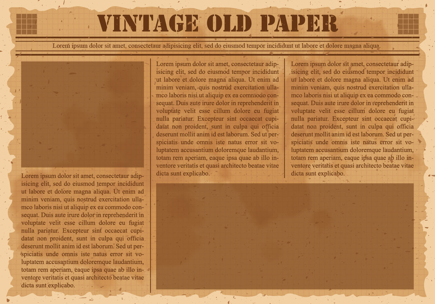 Old Vintage Newspaper 10 Vector Art at Vecteezy For Old Blank Newspaper Template