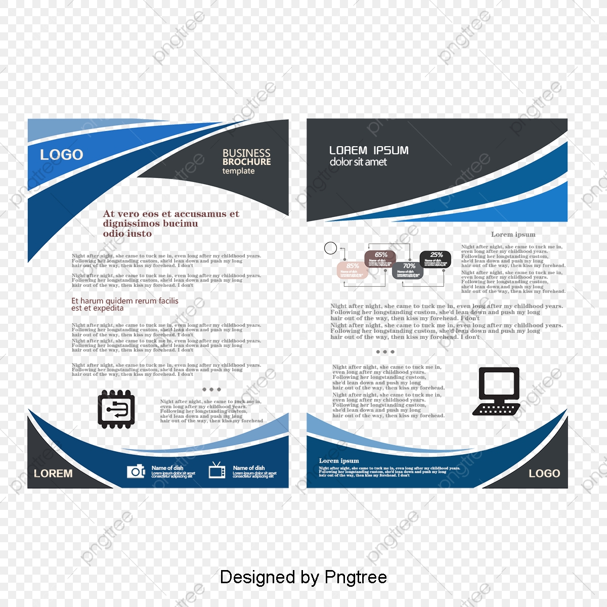 One Page Brochure PNG Transparent Images Free Download  Vector