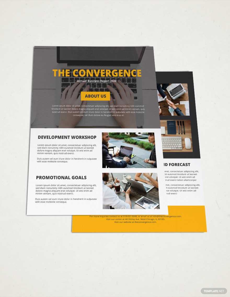 One Page Company Brochure Template – Illustrator, InDesign, Word  With Regard To One Sided Brochure Template