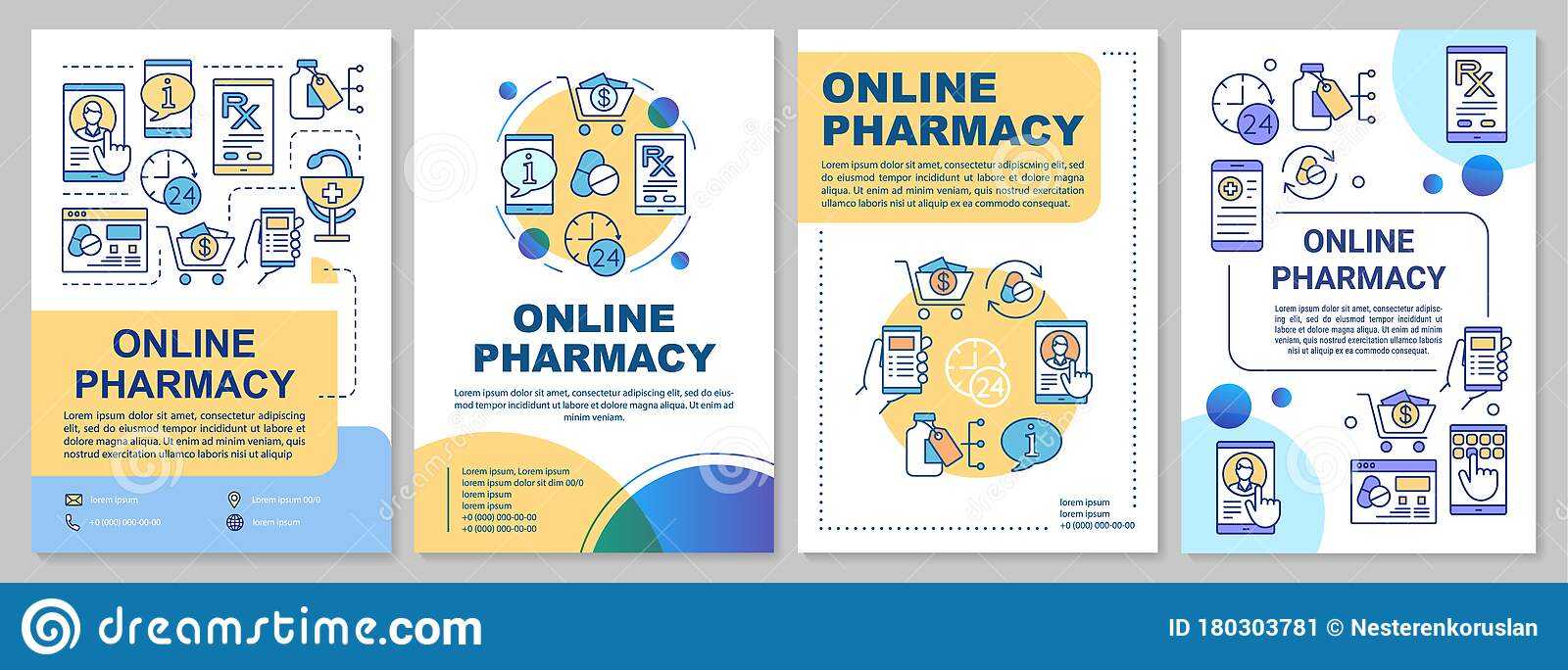 Online Pharmacy Brochure Template Layout