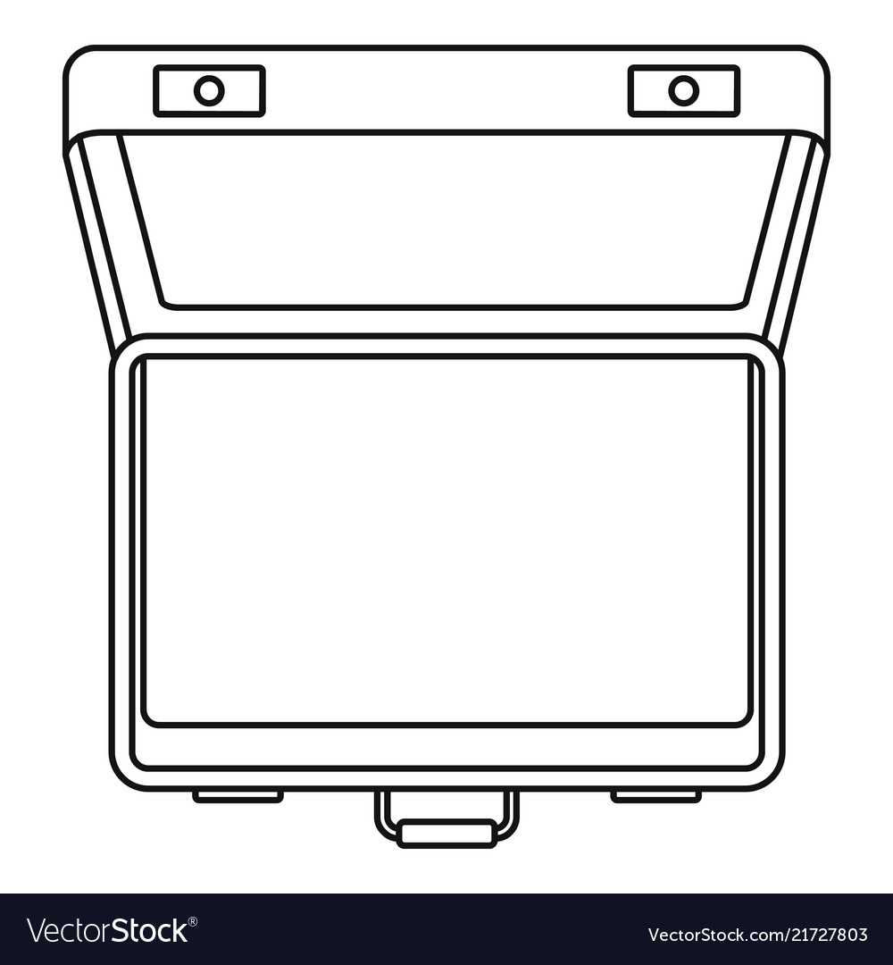 Open Suitcase Icon Outline Style Royalty Free Vector Image Pertaining To Blank Suitcase Template