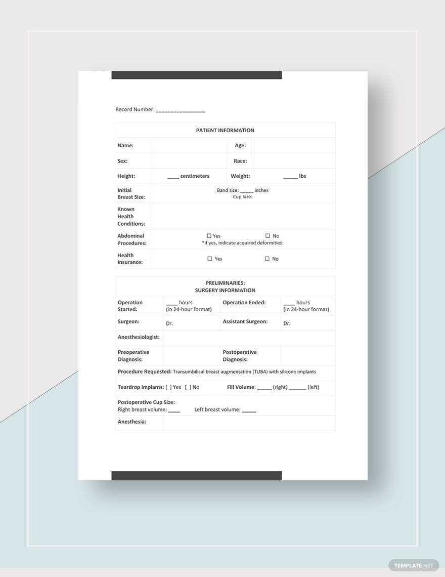 Operative Report Template – Google Docs, Word, Apple Pages  Intended For Operative Report Template