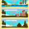 Outdoor Adventure Banners Web Templates Royalty Free Vector Regarding Outdoor Banner Design Templates