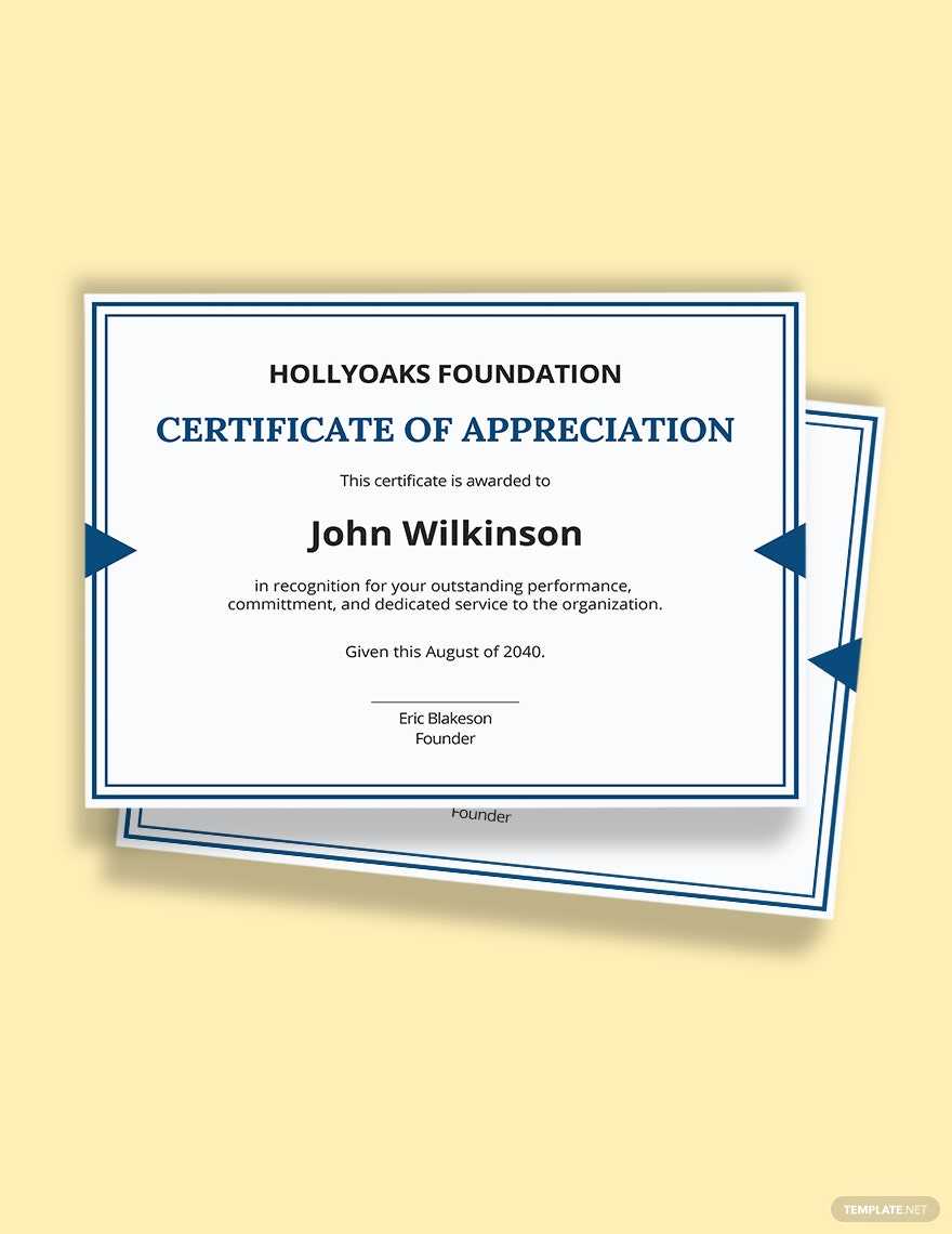 Outstanding Performance Certificate Template - Word  Template