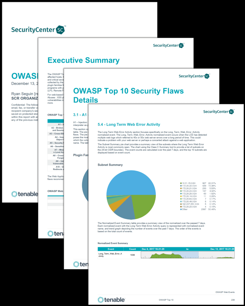 OWASP Top 10 Report – SC Report Template Tenable® Throughout Section 7 ...
