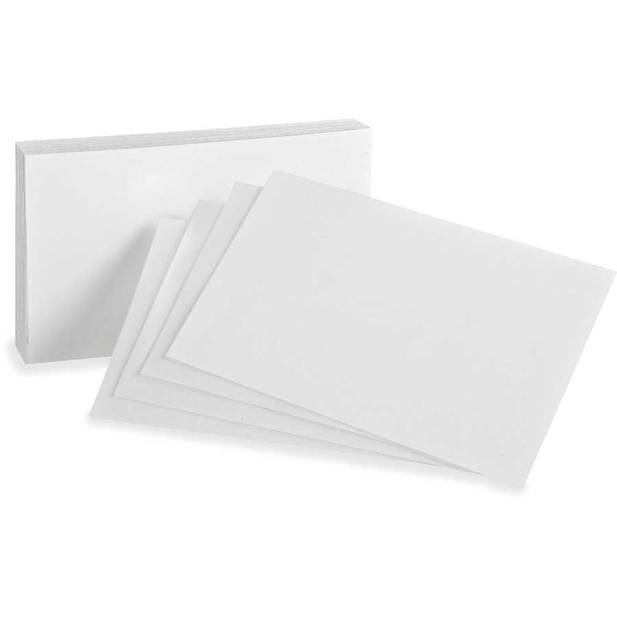 Oxford Blank Index Card - 10" x 10" - 810 lb Basis Weight - 10  Throughout 3X5 Blank Index Card Template