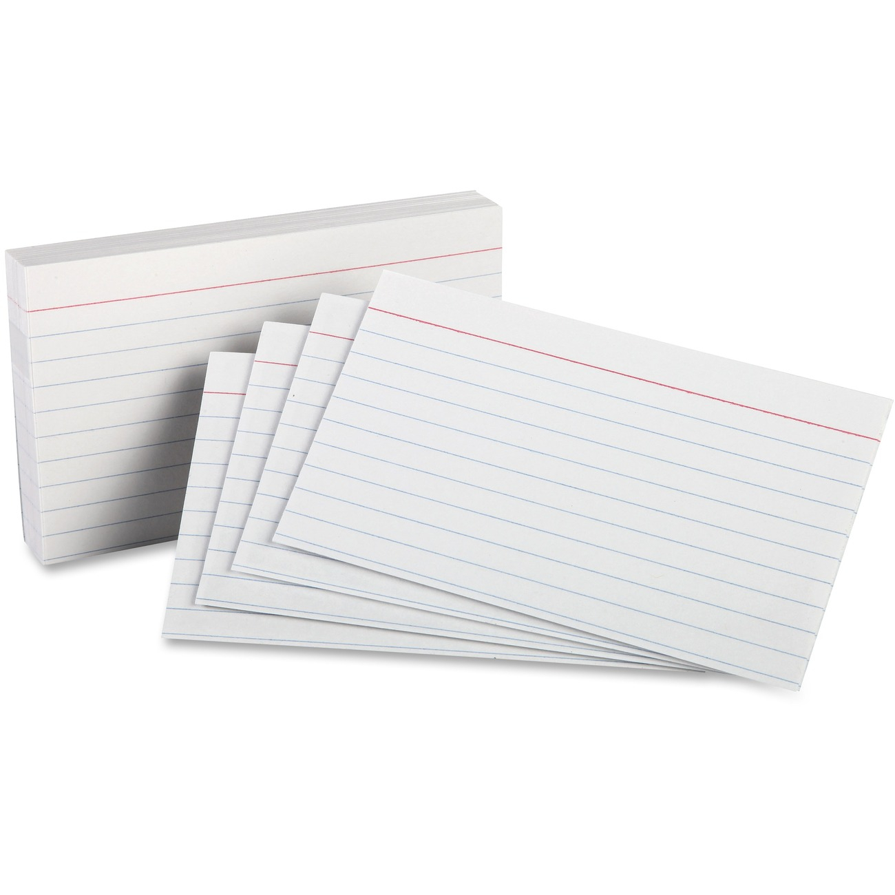 Oxford Printable Index Card - White - 10% Recycled Content - 10" x 10" - 810  lb Basis Weight - 10 / Pack - SFI With 3X5 Blank Index Card Template