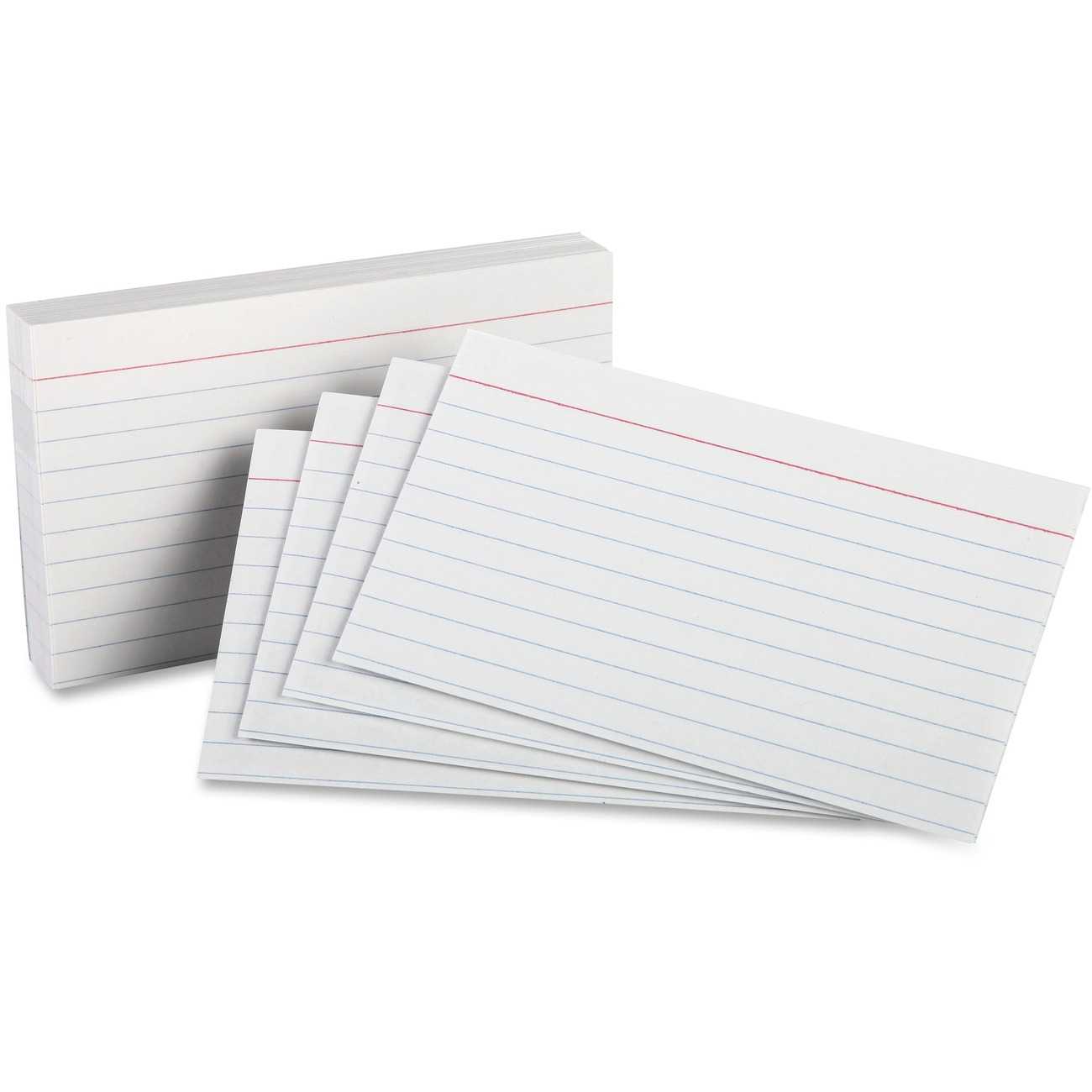 Oxford Printable Index Card – White – 10% Recycled Content – 10″ X 10″ – 810  Lb Basis Weight – 10 / Pack – SFI With 3X5 Blank Index Card Template