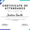Page 10 – Free Custom Printable Attendance Certificate Templates  With Regard To Conference Certificate Of Attendance Template