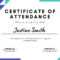 Page 10 – Free Custom Printable Attendance Certificate Templates  With Regard To Conference Certificate Of Attendance Template