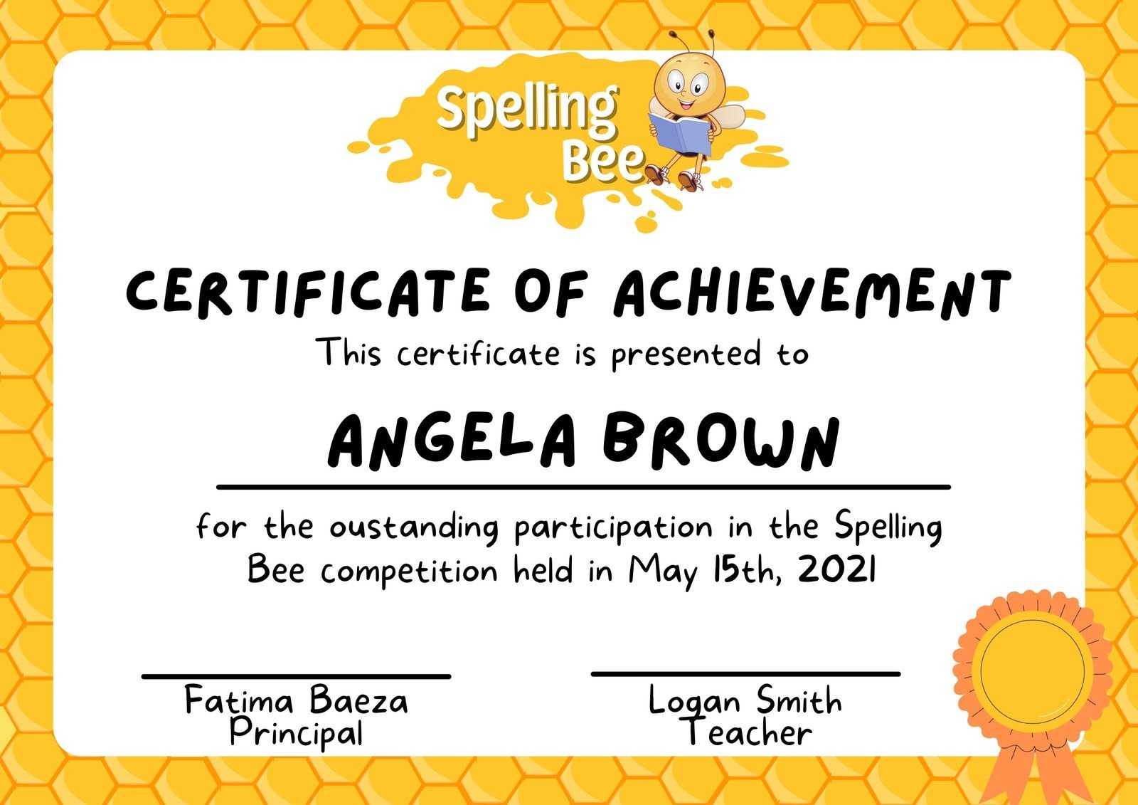 Page 10 – Free Printable Certificate Templates You Can Customize  With Spelling Bee Award Certificate Template