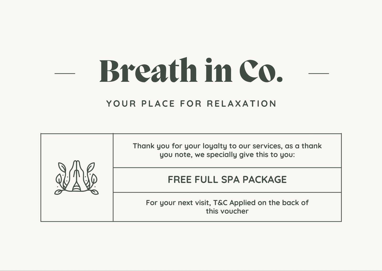 Page 10 - Free, printable, customizable spa gift certificate