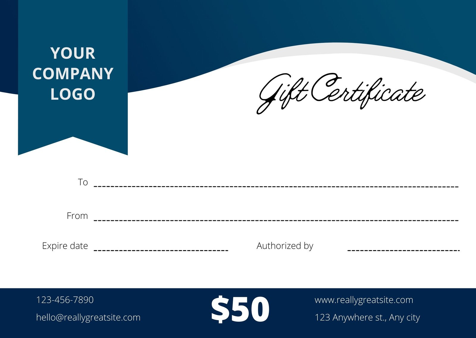 Page 10 - Free, printable gift certificate templates to customize  For Custom Gift Certificate Template