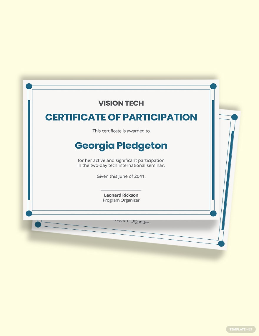 Participation Certificates Templates Word – Design, Free, Download  With Certificate Of Participation Template Doc