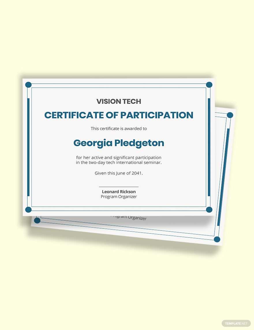 Participation Certificates Templates Word - Design, Free, Download  With Certificate Of Participation Template Doc