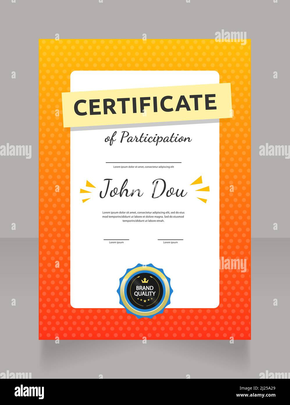 Participation in conference certificate design template