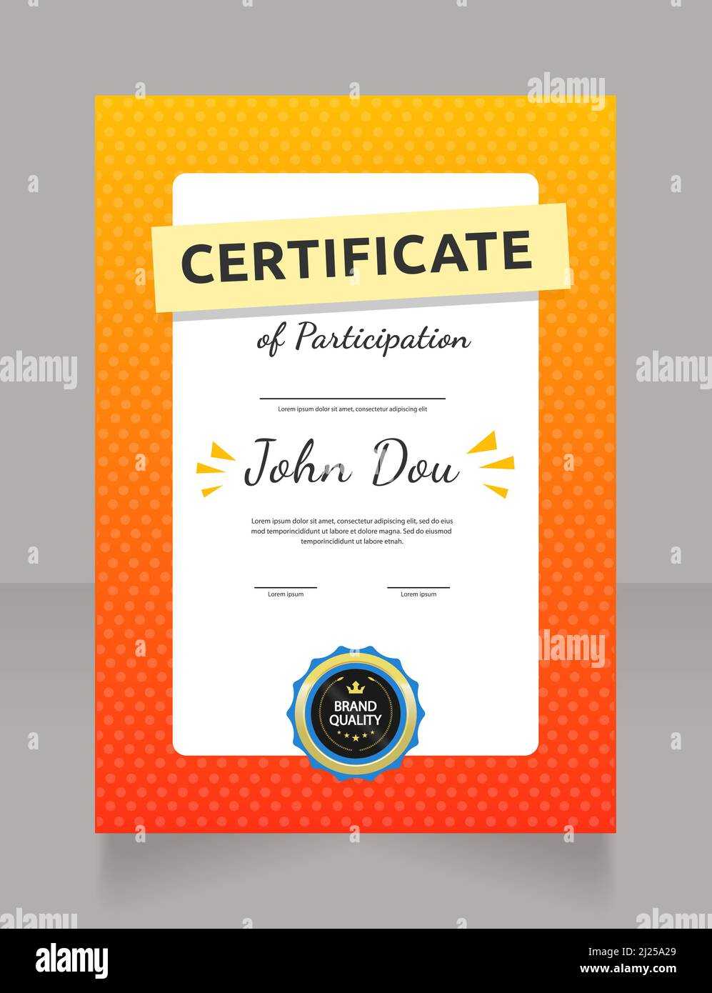 Participation In Conference Certificate Design Template