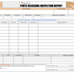Parts Receiving Inspection Report Format Intended For Part Inspection Report Template