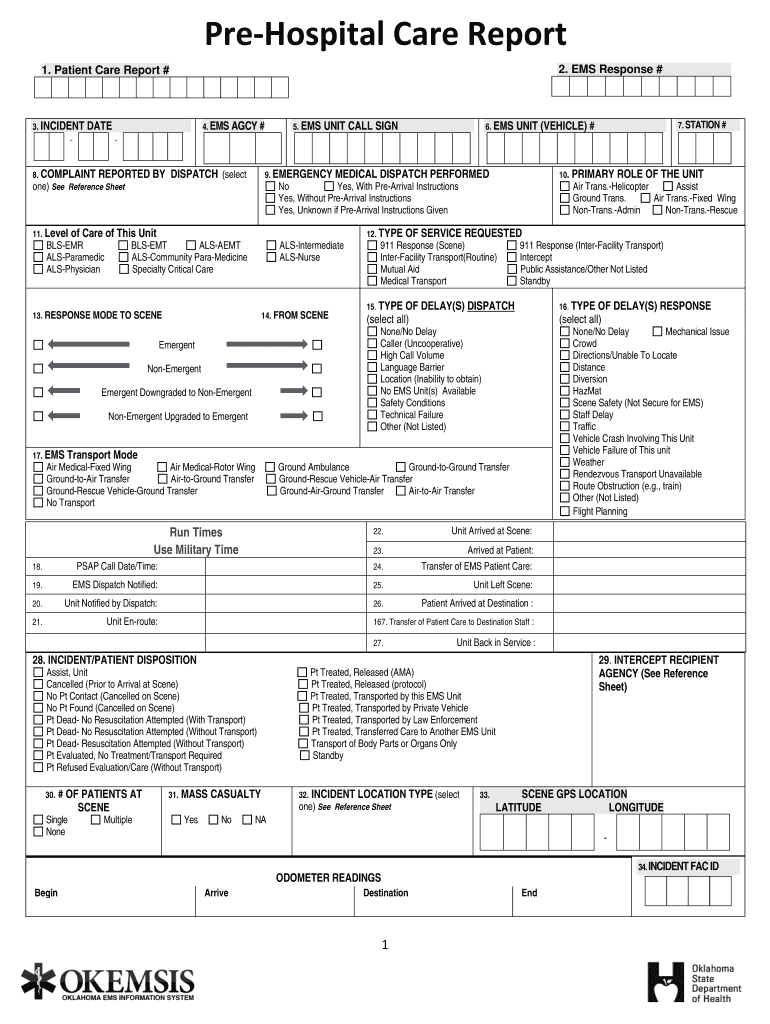 Patient Care Report Template Word - Fill Online, Printable  For Patient Care Report Template