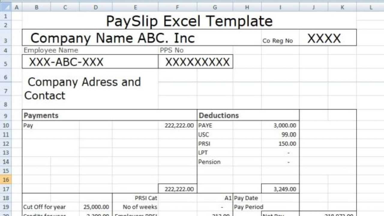 Payslip Template Format In Excel And Word – Microsoft Excel Templates Regarding Blank Payslip Template