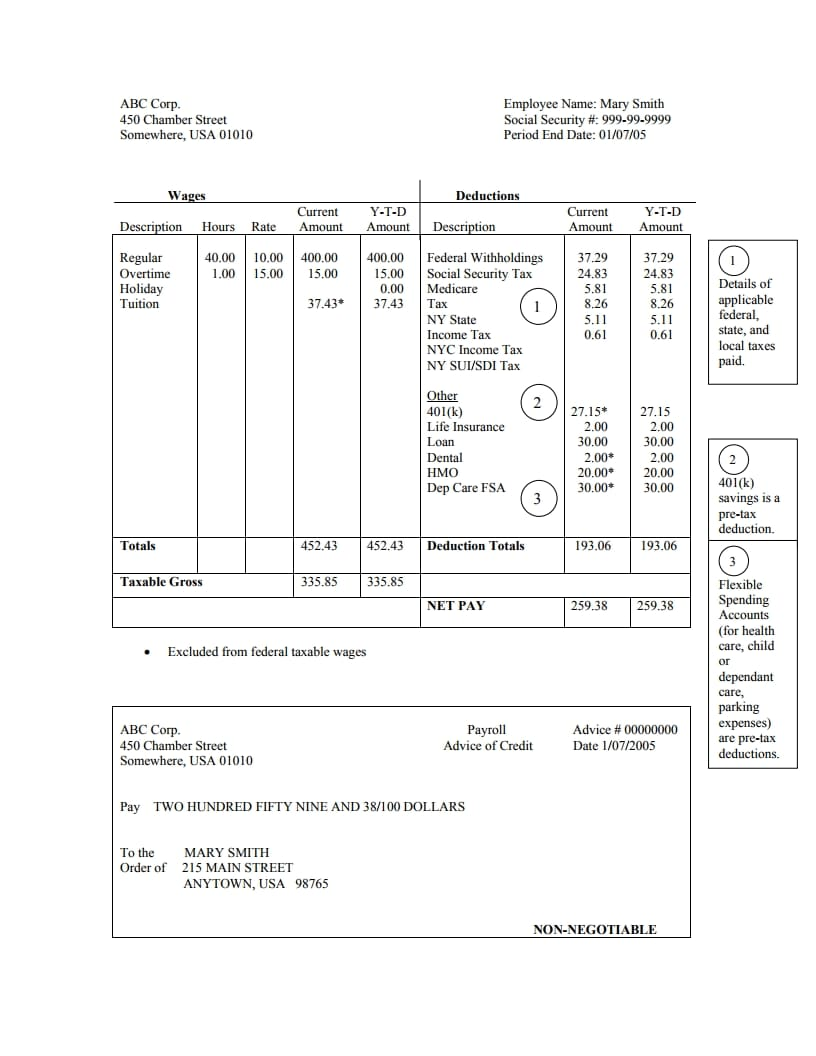 Paystub – Free Download Template Pertaining To Blank Pay Stub Template Word