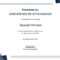 PDF Télécharger Certificate Of Attendance Format Gratuit PDF  With Regard To Conference Certificate Of Attendance Template