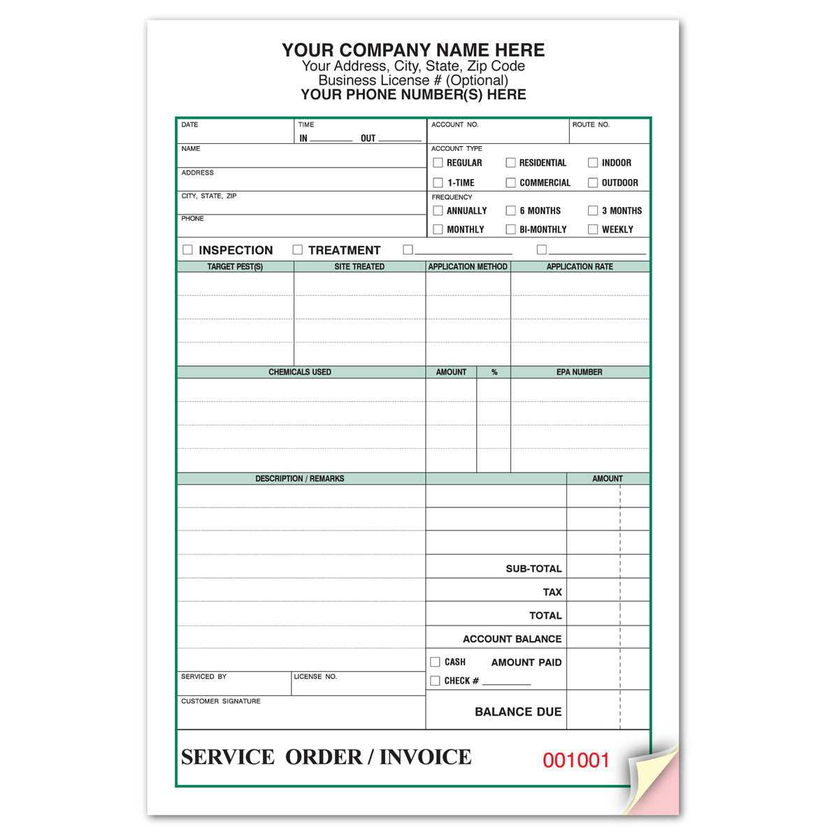 Pest Control Forms, Form Design And Printing Regarding Pest Control Report Template