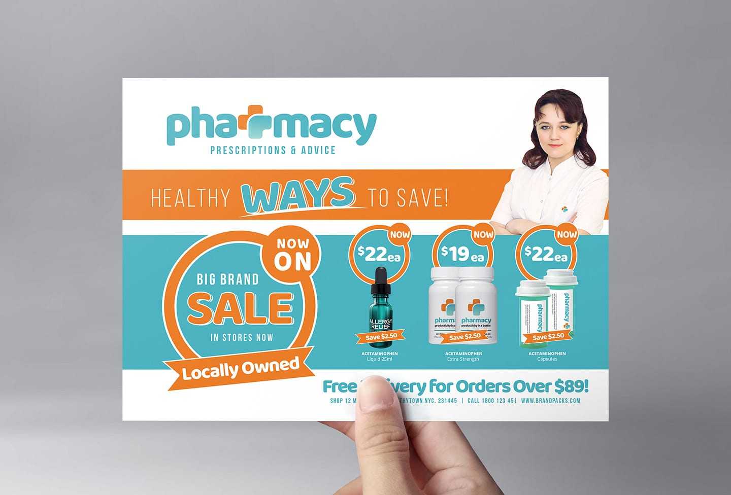 Pharmacy Flyer Template – PSD, Ai & Vector – BrandPacks Throughout Pharmacy Brochure Template Free