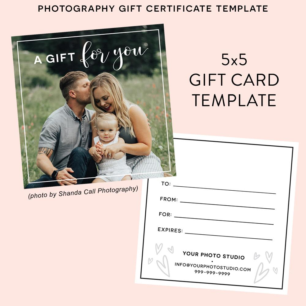 Photographer FREE Gift Certificate Template Photoshop - Magazine Mama