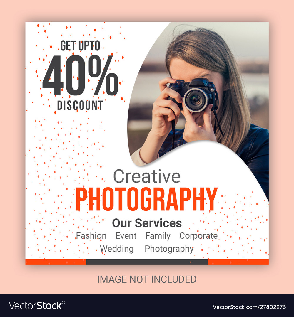 Photography banner template social media Vector Image Pertaining To Photography Banner Template
