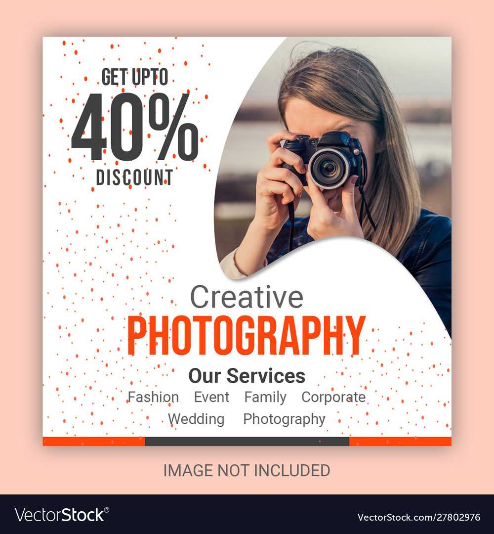 Photography Banner Template Social Media Vector Image Pertaining To Photography Banner Template