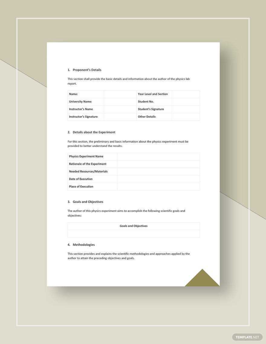 Physics Lab Report Template - Google Docs, Word, Apple Pages  Pertaining To Physics Lab Report Template