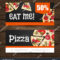 Pizza Flyer Gift Voucher Template Vector Stock Vector (Royalty  For Pizza Gift Certificate Template