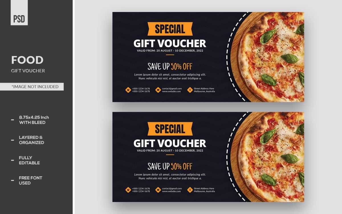 Pizza Gift Voucher Templates Within Pizza Gift Certificate Template