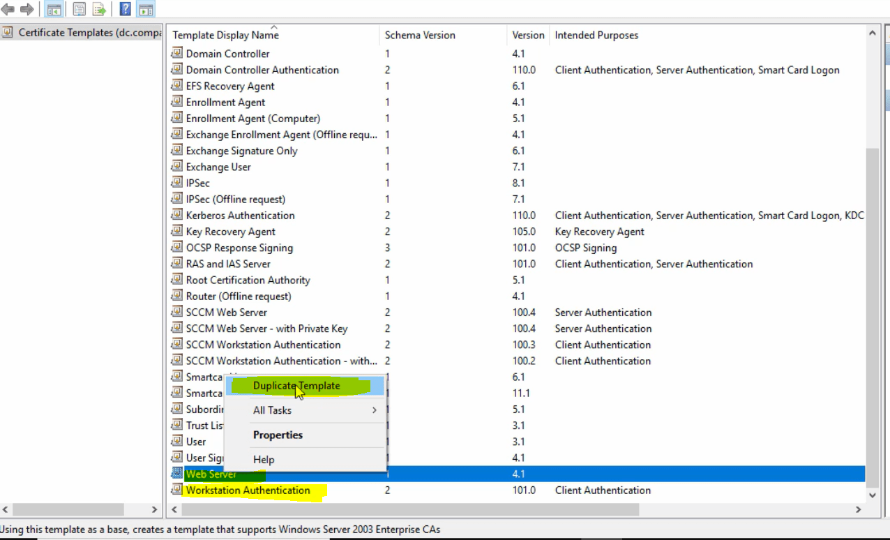 PKI Certificate Requirement For SCCM – Hashmat IT Solutions Throughout Workstation Authentication Certificate Template