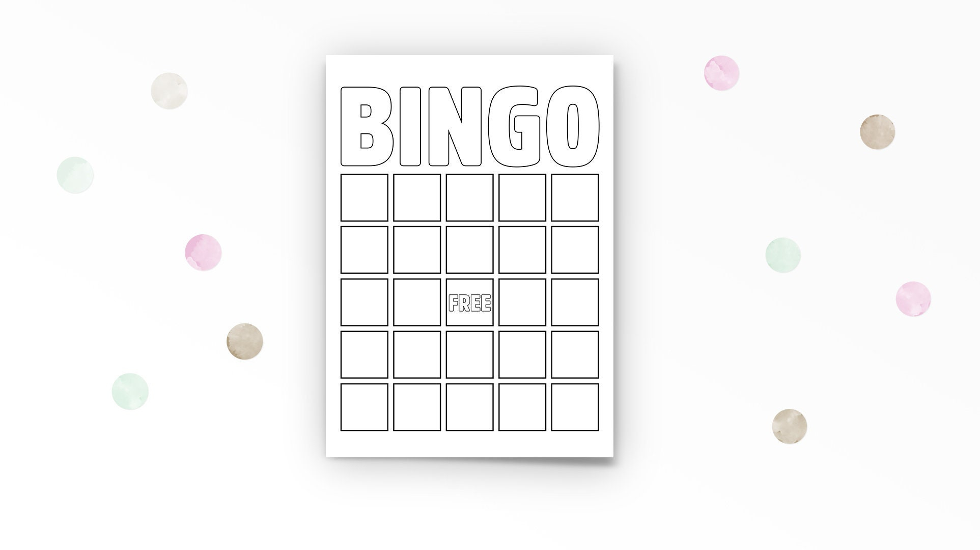 Plain Bingo Cards, Blank Bingo Set, Bingo Games Template Plain, Black And  White DIY Bingo Party Game, Empty Bingo Cards Printable Download Within Blank Bingo Template Pdf