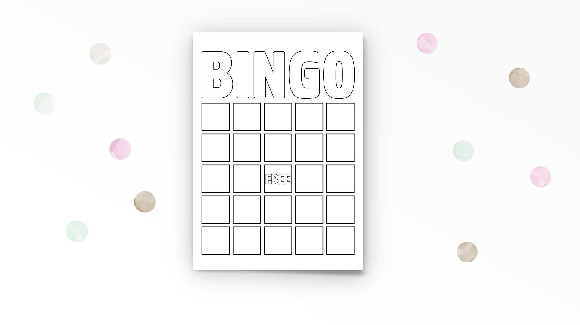 Plain Bingo Cards, Blank Bingo Set, Bingo Games Template Plain, Black And  White DIY Bingo Party Game, Empty Bingo Cards Printable Download Within Blank Bingo Template Pdf