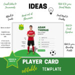 Player Card Athletic Profile Player Post Card Template – Etsy In Soccer Report Card Template