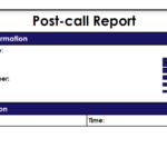 Post-call report template - The Sales Mindset Coach