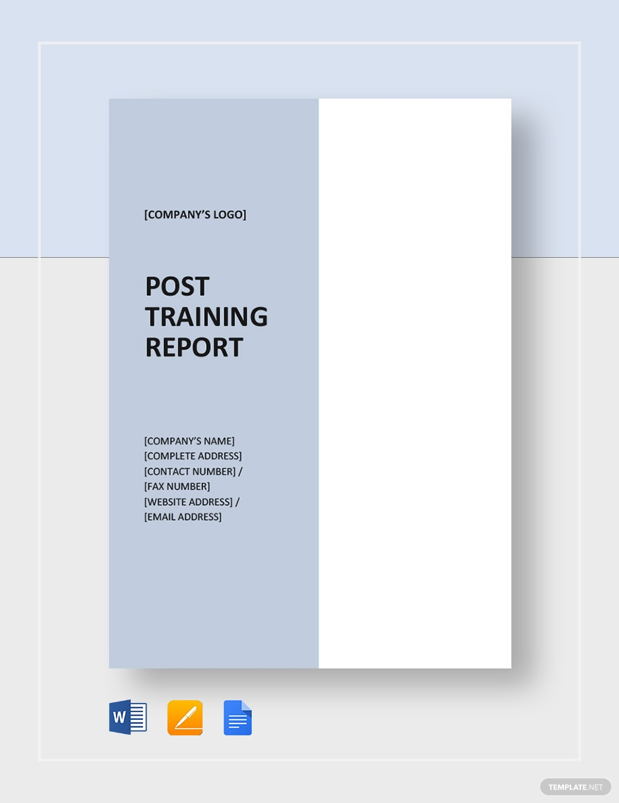 Post Training Report Template - Google Docs, Word  Template