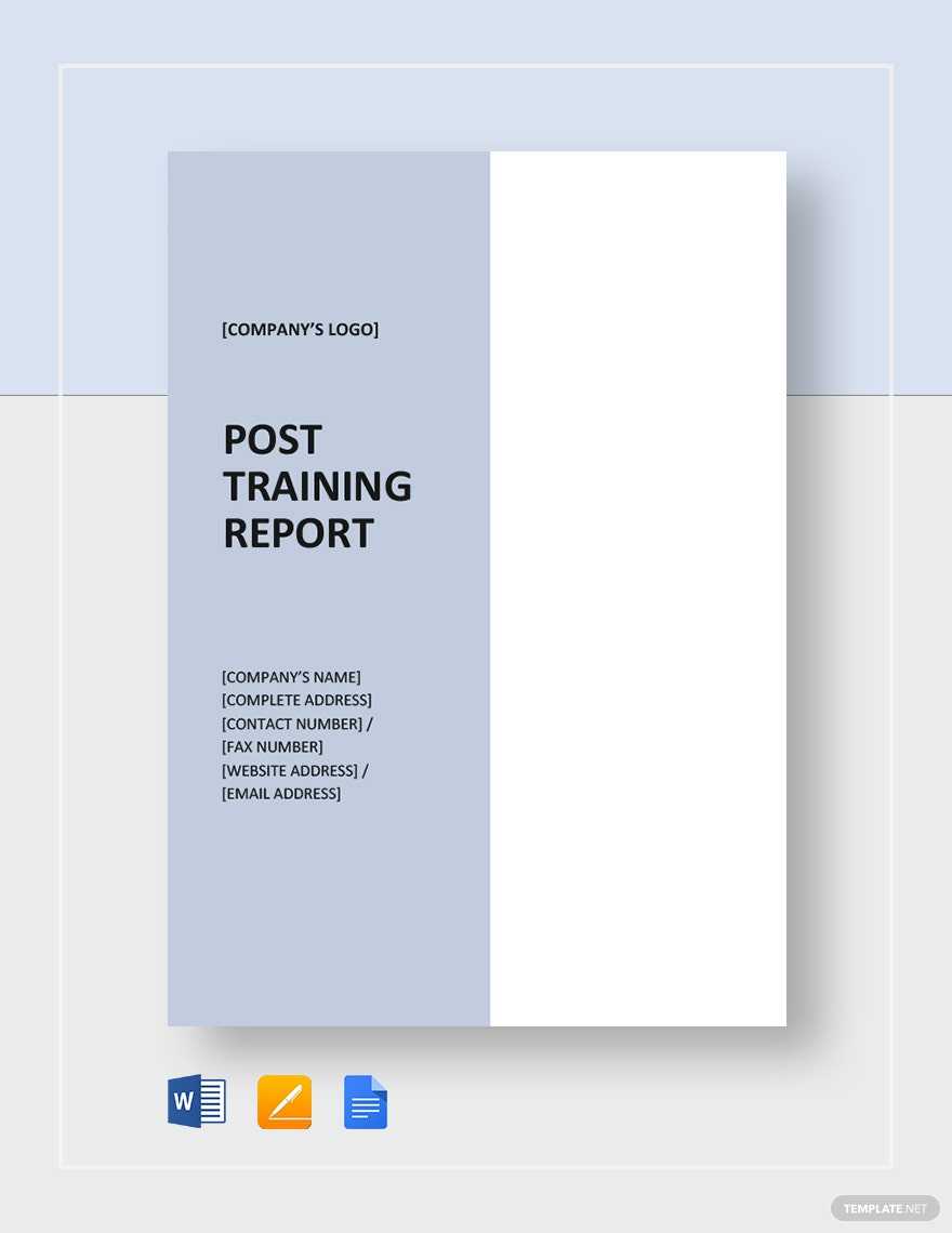 Post Training Report Template – Google Docs, Word  Template